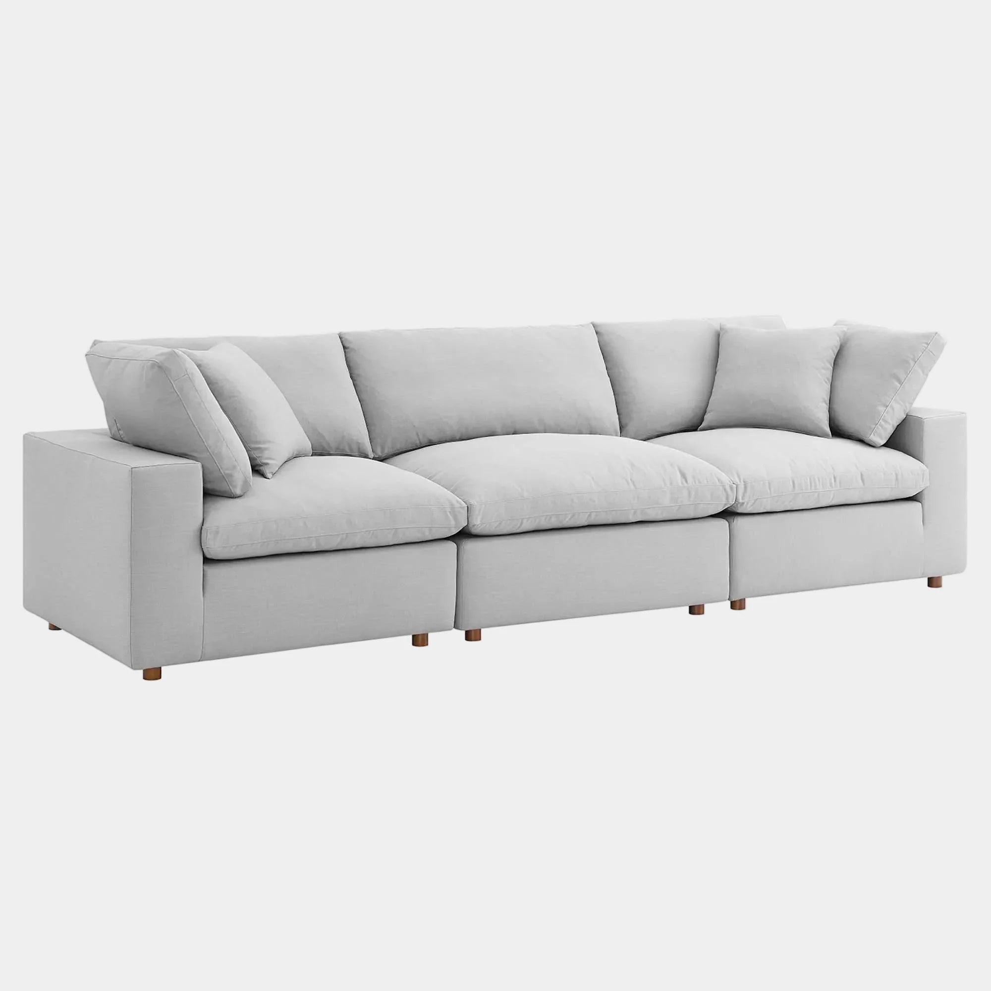 Commix 3 Piece Down Filled Overstuffed Sectional Sofa