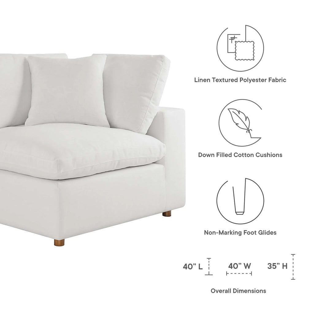 Commix 4 Piece Down Filled Overstuffed Sectional Sofa