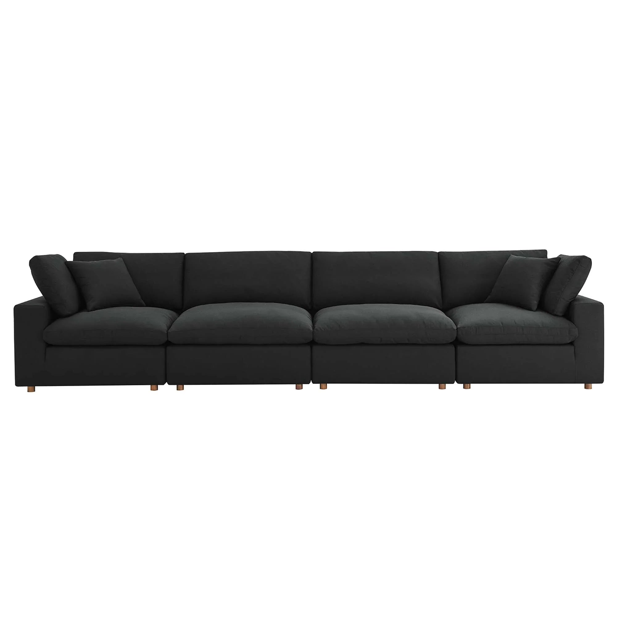 Commix 4 Piece Down Filled Overstuffed Sectional Sofa