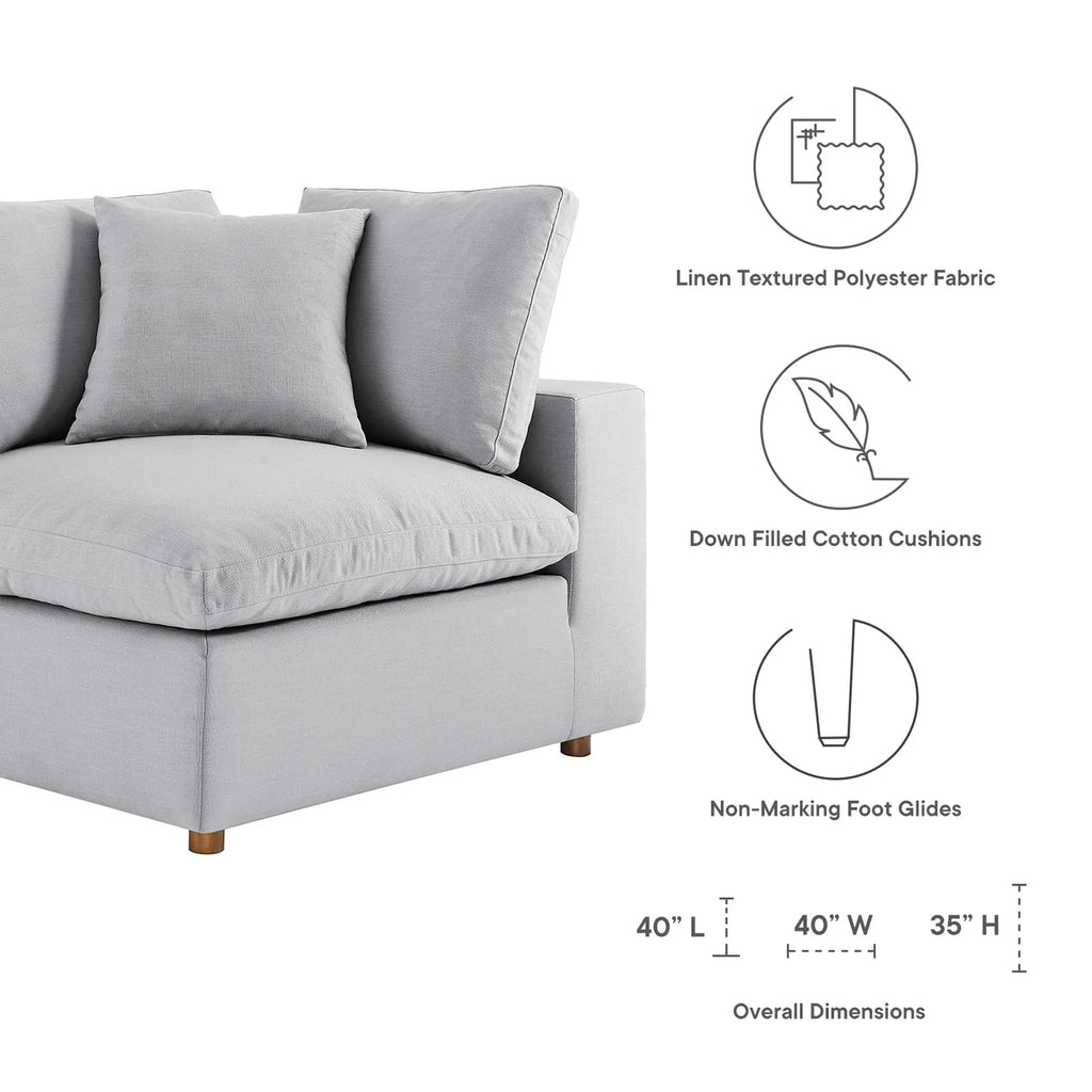 Commix 4 Piece Down Filled Overstuffed Sectional Sofa