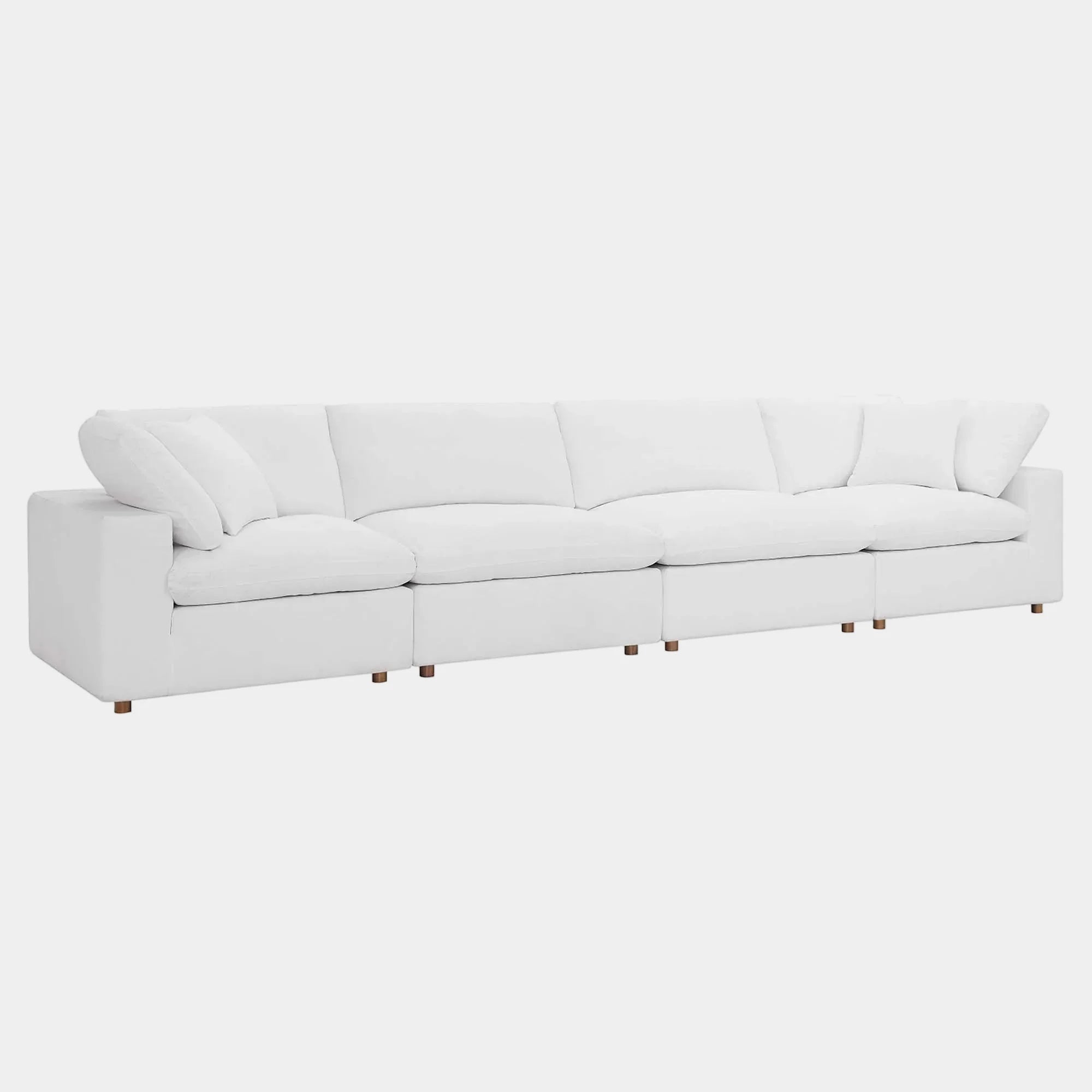 Commix 4 Piece Down Filled Overstuffed Sectional Sofa