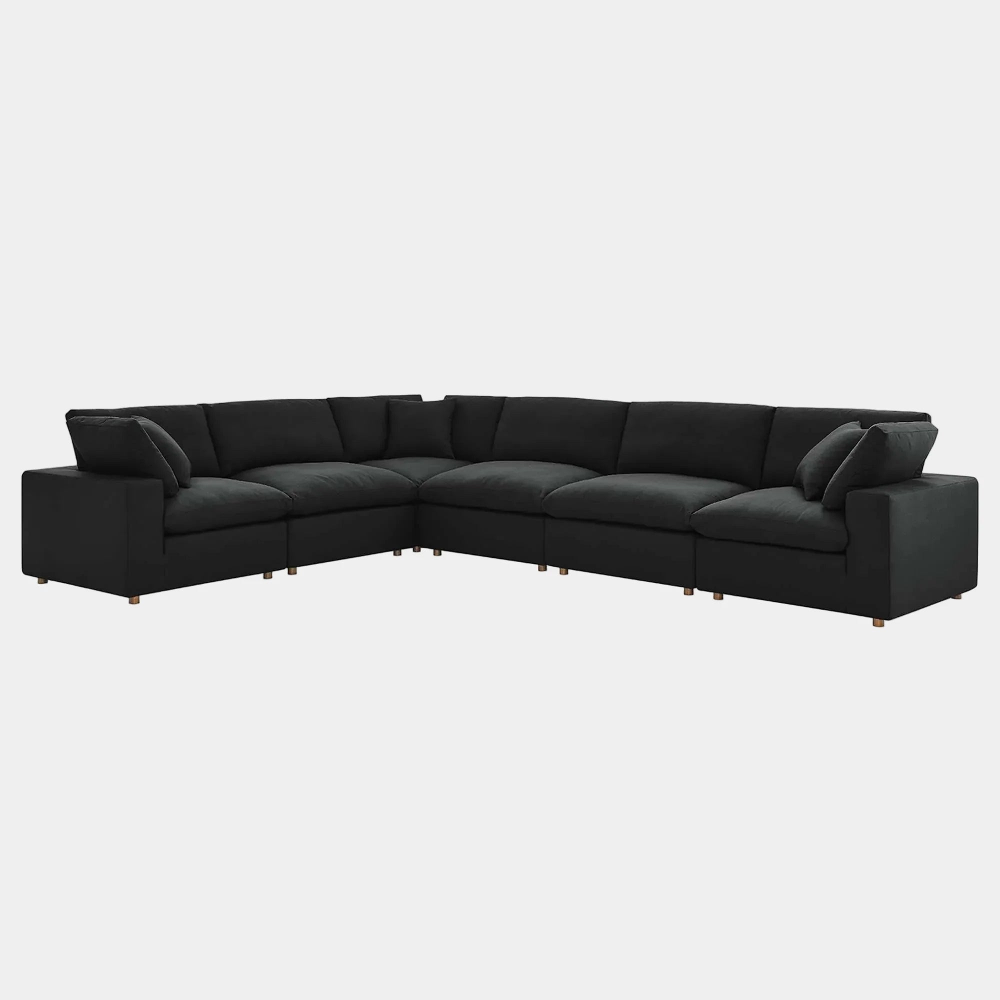 Commix 6 Piece Down Filled Overstuffed Sectional Sofa