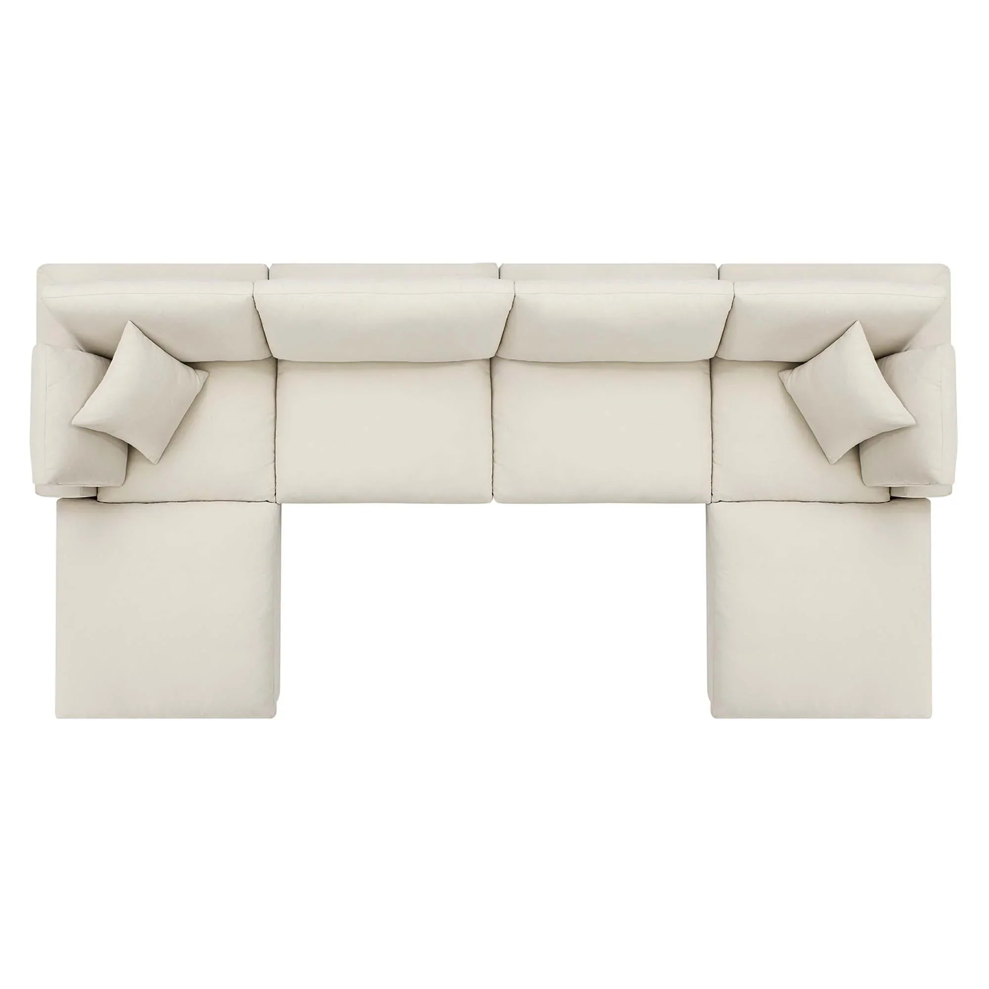 Commix 6-Piece Down Filled Overstuffed Sectional Sofa