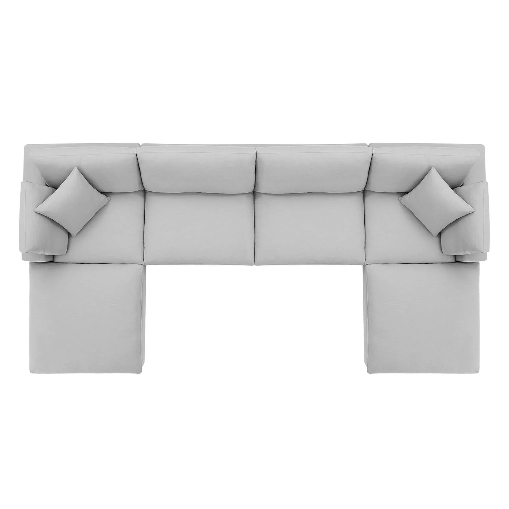 Commix 6-Piece Down Filled Overstuffed Sectional Sofa