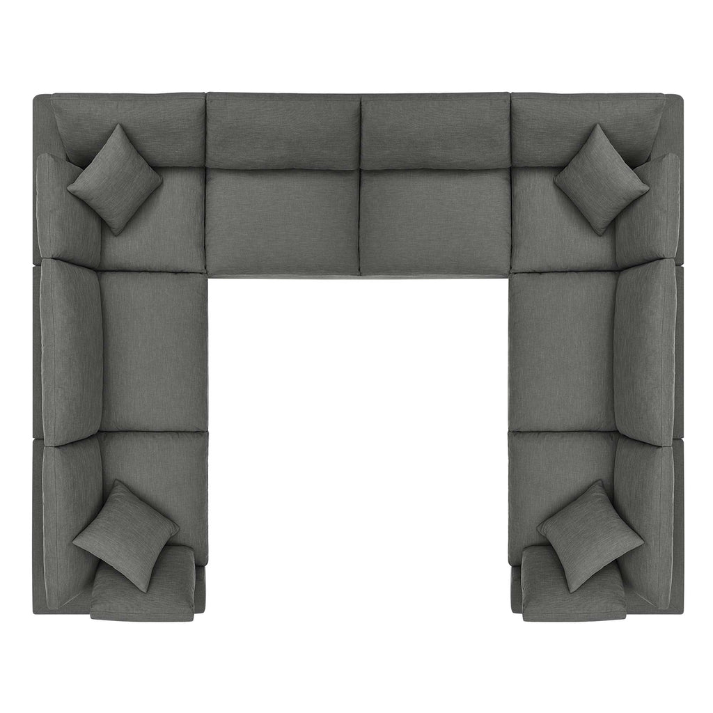 Commix 8-Piece Down Filled Overstuffed Sectional Sofa
