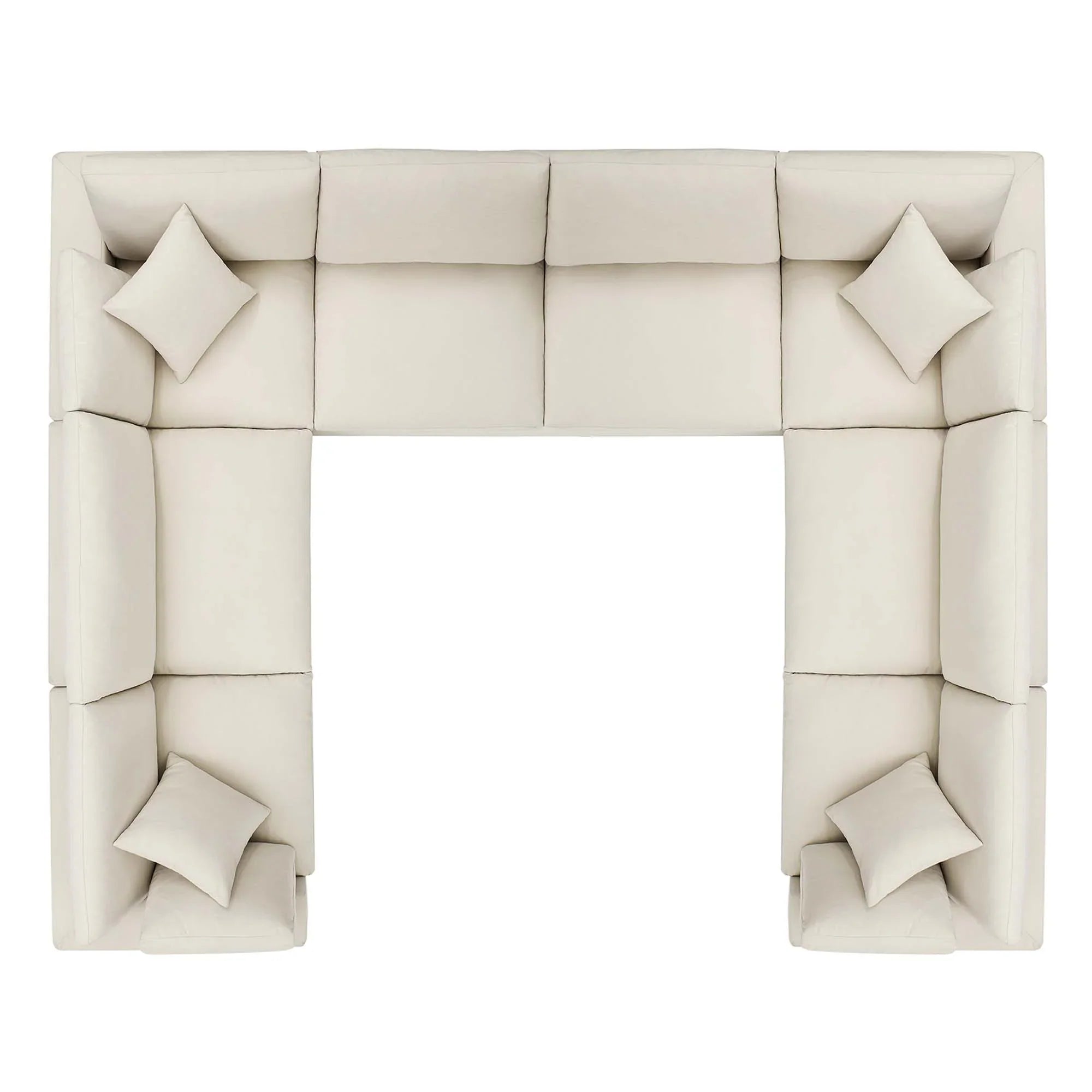 Commix 8-Piece Down Filled Overstuffed Sectional Sofa