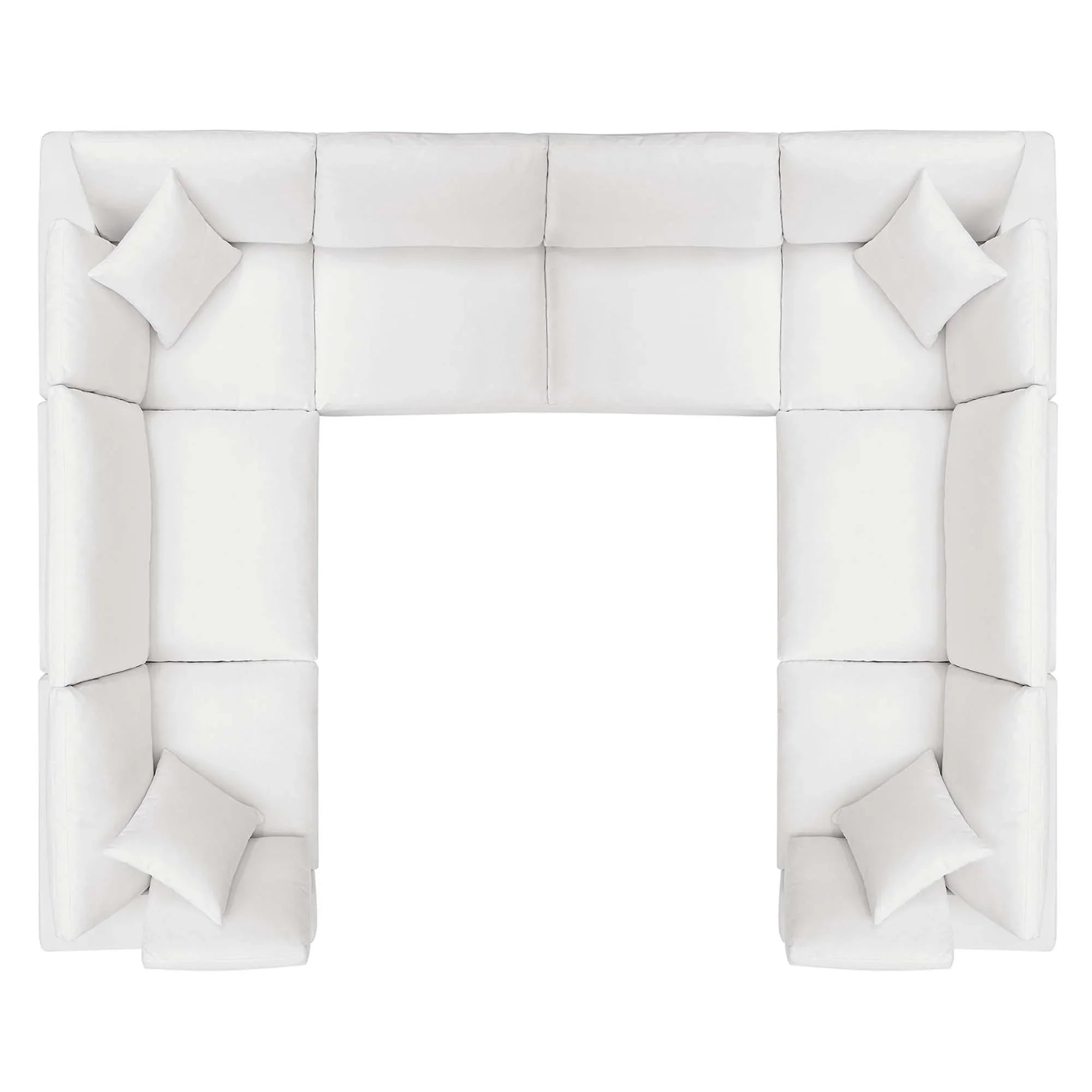 Commix 8-Piece Down Filled Overstuffed Sectional Sofa