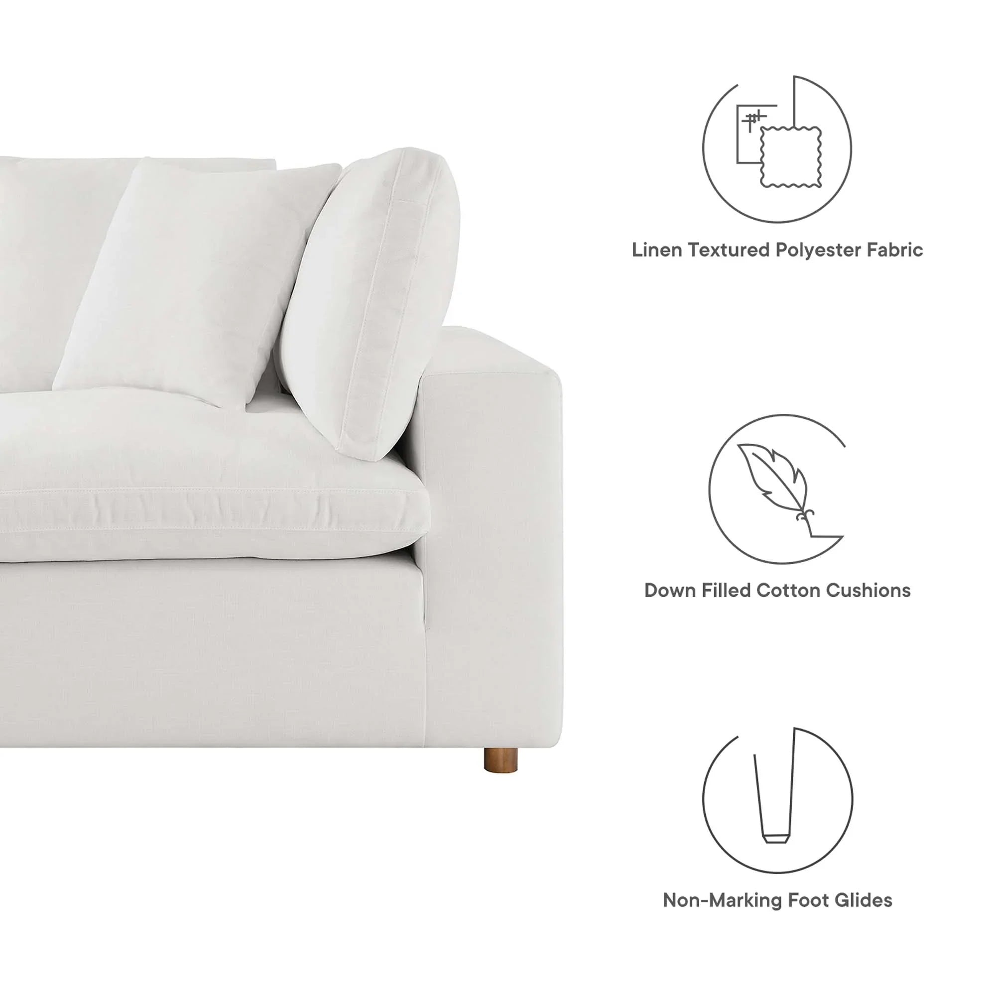 Commix 8-Piece Down Filled Overstuffed Sectional Sofa