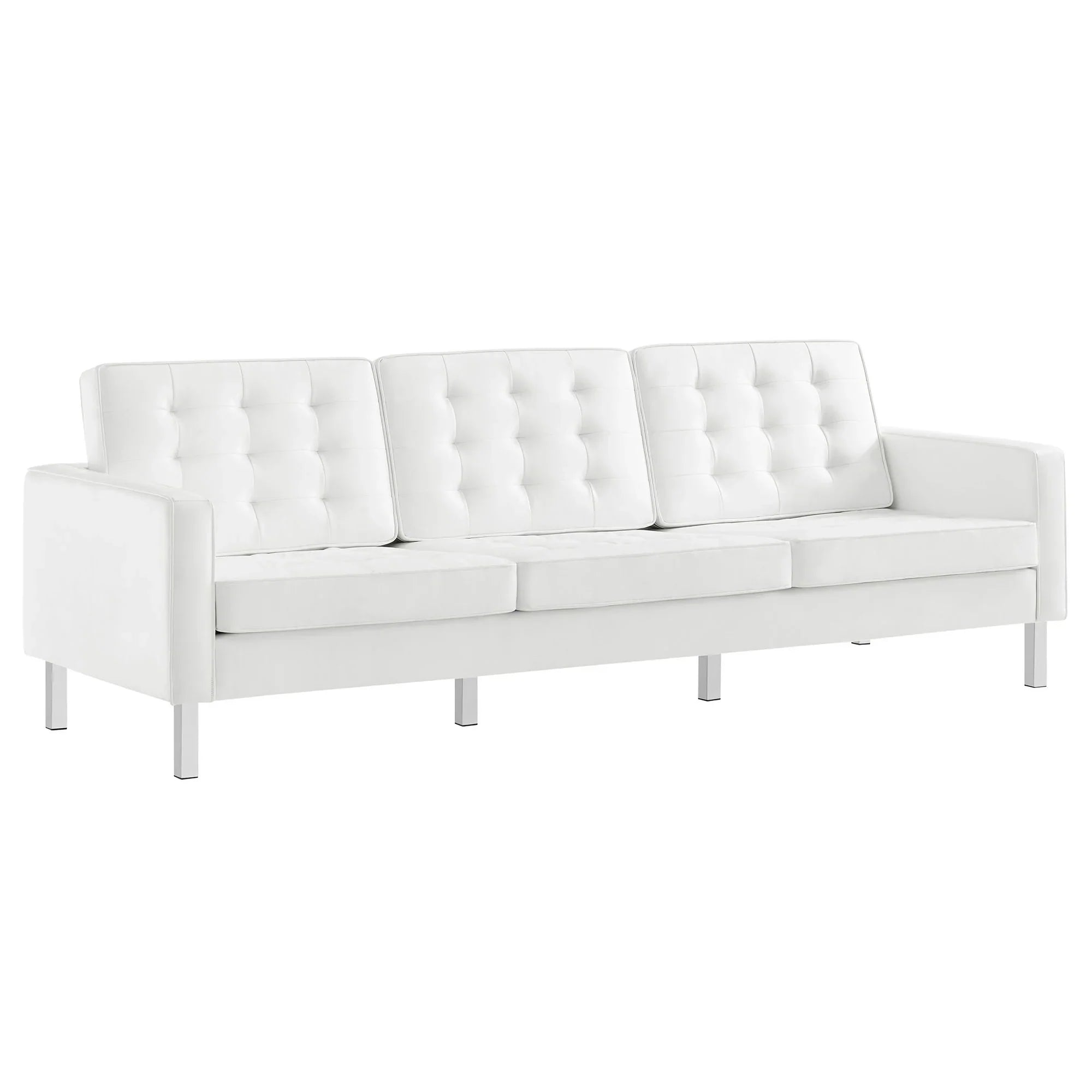 Loft 2-Piece Tufted Vegan Leather Furniture Set