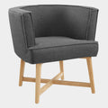 Anders Upholstered Fabric Accent Chair in Gray