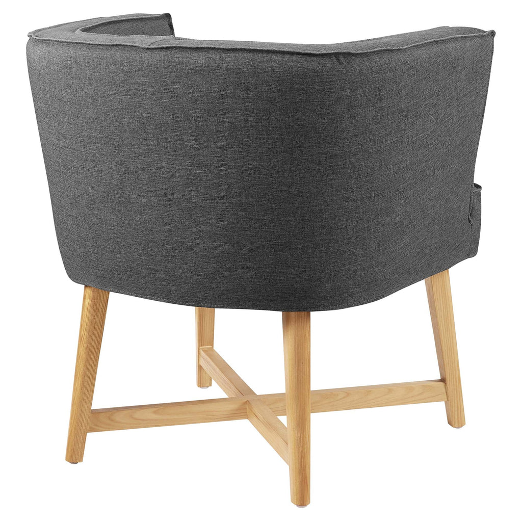 Anders Upholstered Fabric Accent Chair in Gray