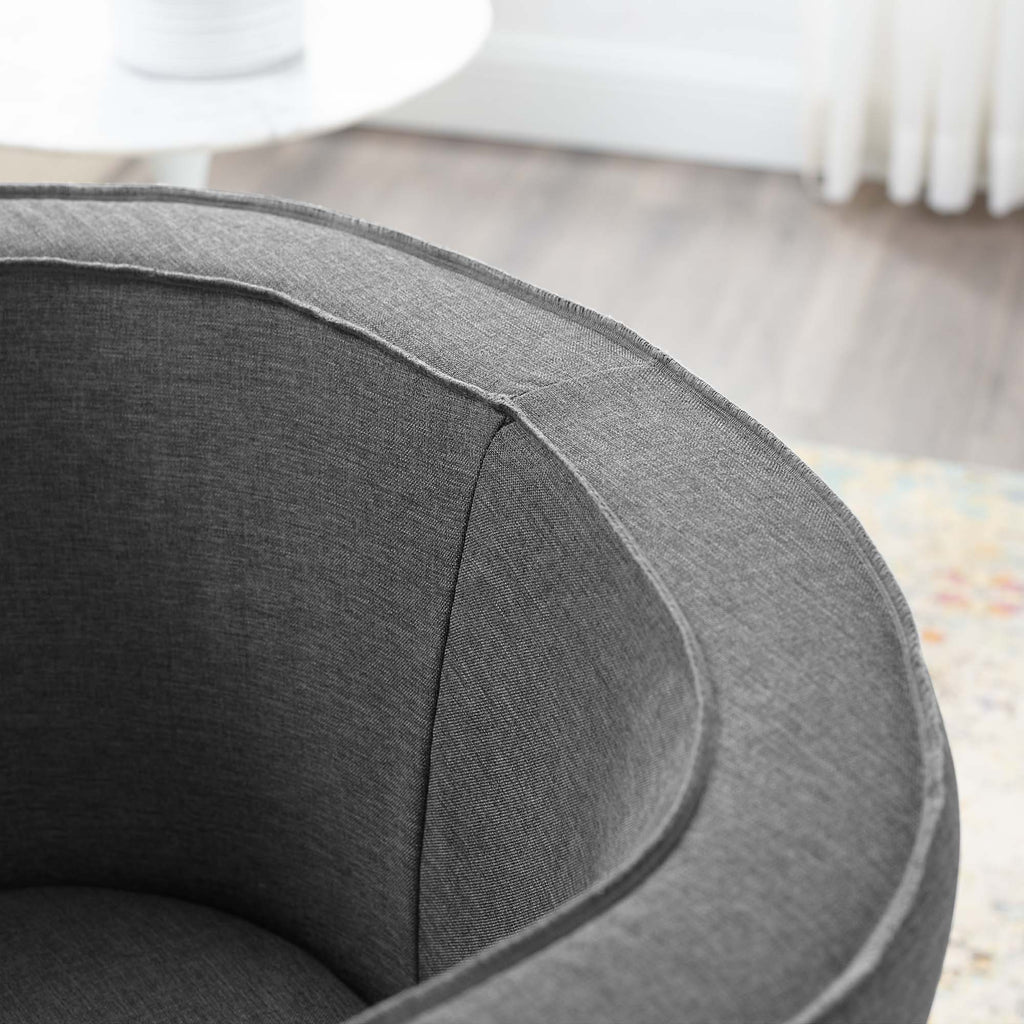 Anders Upholstered Fabric Accent Chair in Gray
