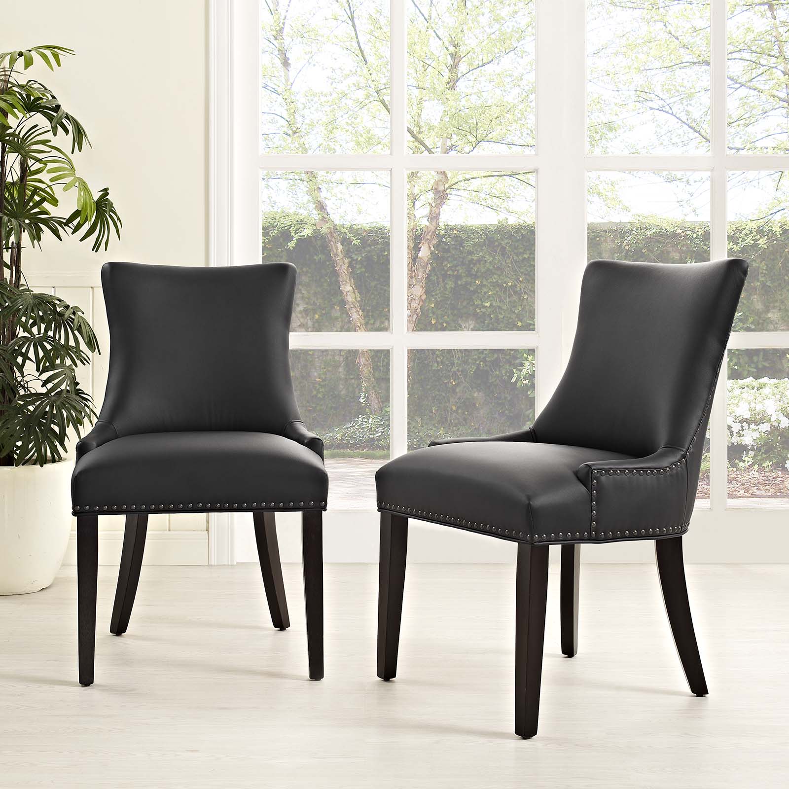 Marquis Faux Leather Dining Chair Set of 2