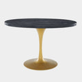 Drive 47" Oval Wood Top Dining Table in Black Gold