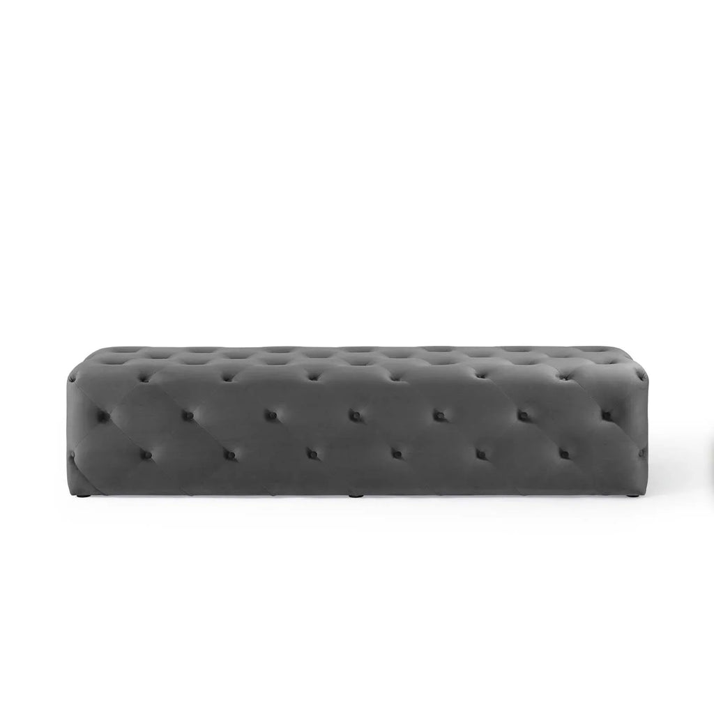 Amour 72" Tufted Button Entryway Performance Velvet Bench