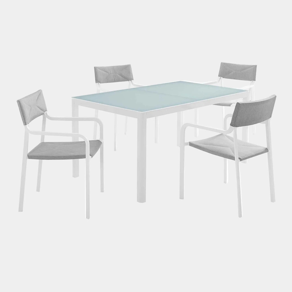 Raleigh 5 Piece Outdoor Patio Aluminum Dining Set
