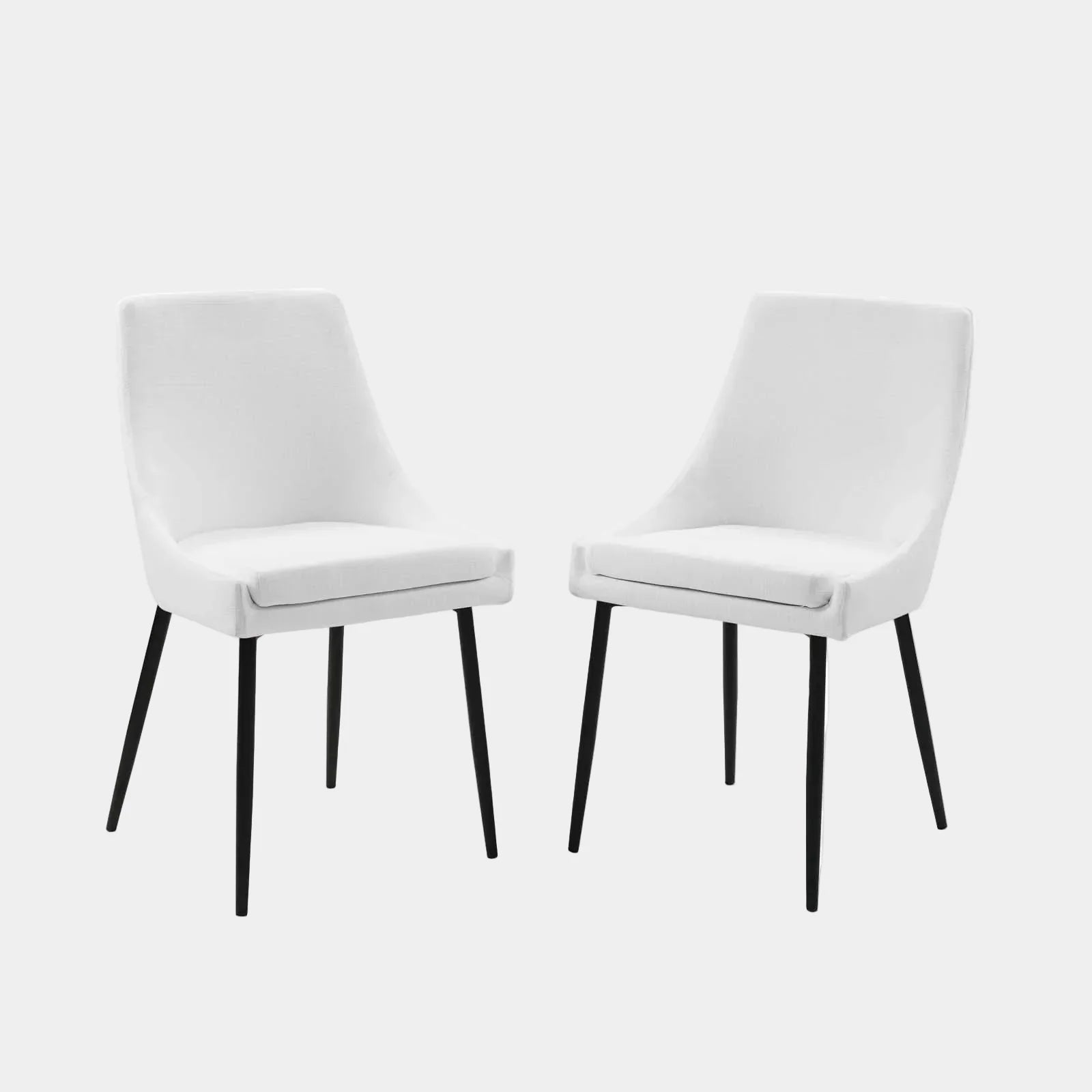 Viscount Upholstered Fabric Dining Chairs Set of 2