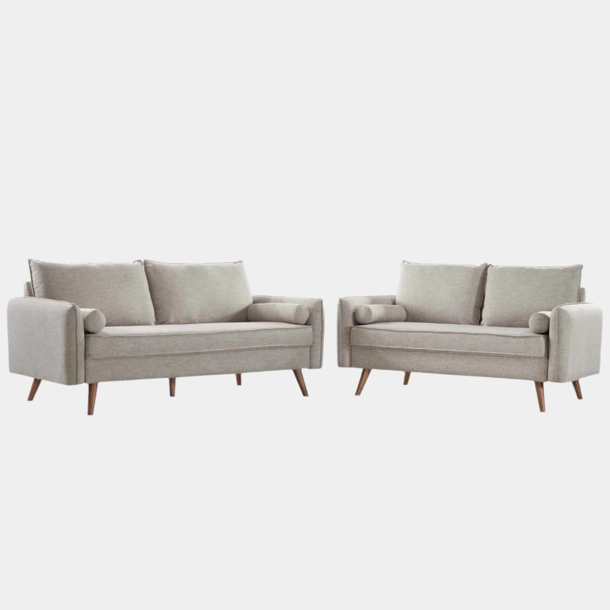 Revive Upholstered Fabric Sofa and Loveseat Set