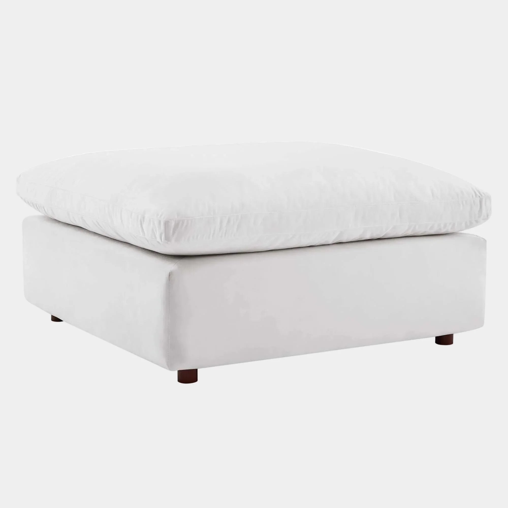 Commix Down Filled Overstuffed Performance Velvet Ottoman