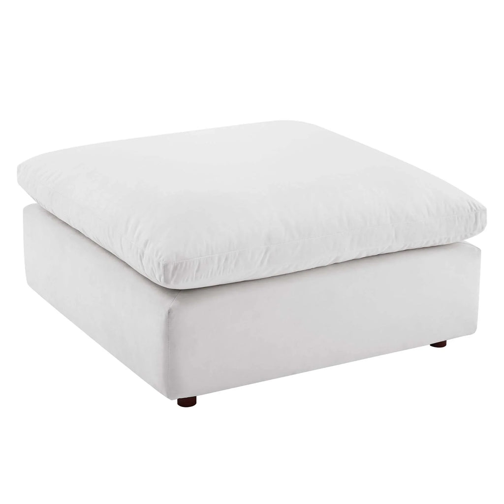 Commix Down Filled Overstuffed Performance Velvet Ottoman