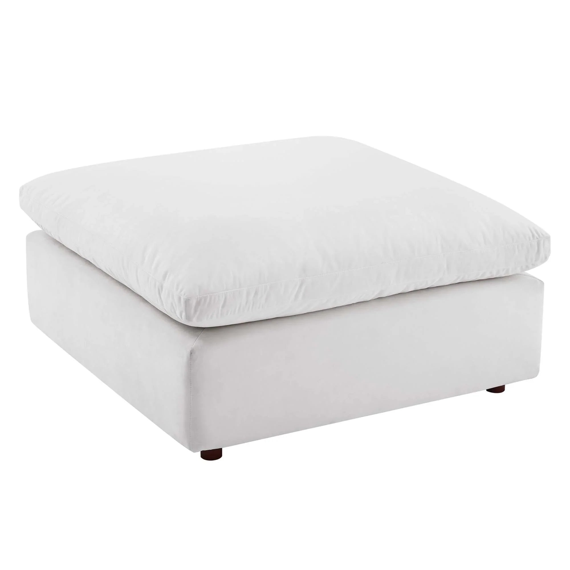 Commix Down Filled Overstuffed Performance Velvet Ottoman