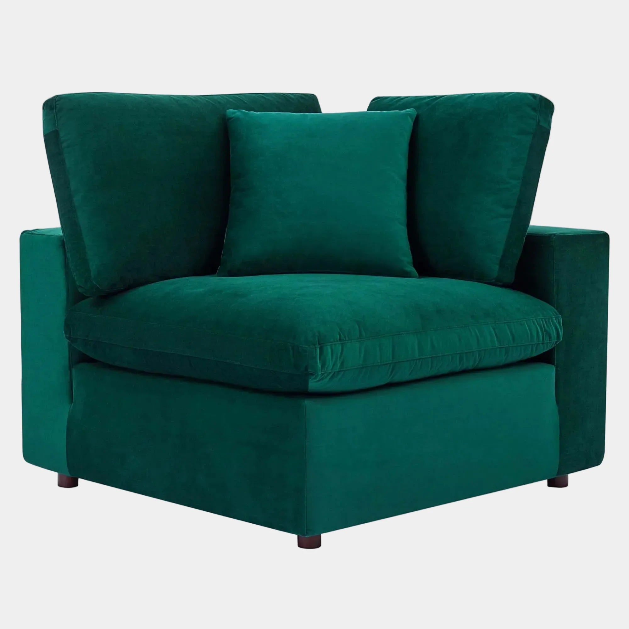 Commix Down Filled Overstuffed Performance Velvet Corner Chair
