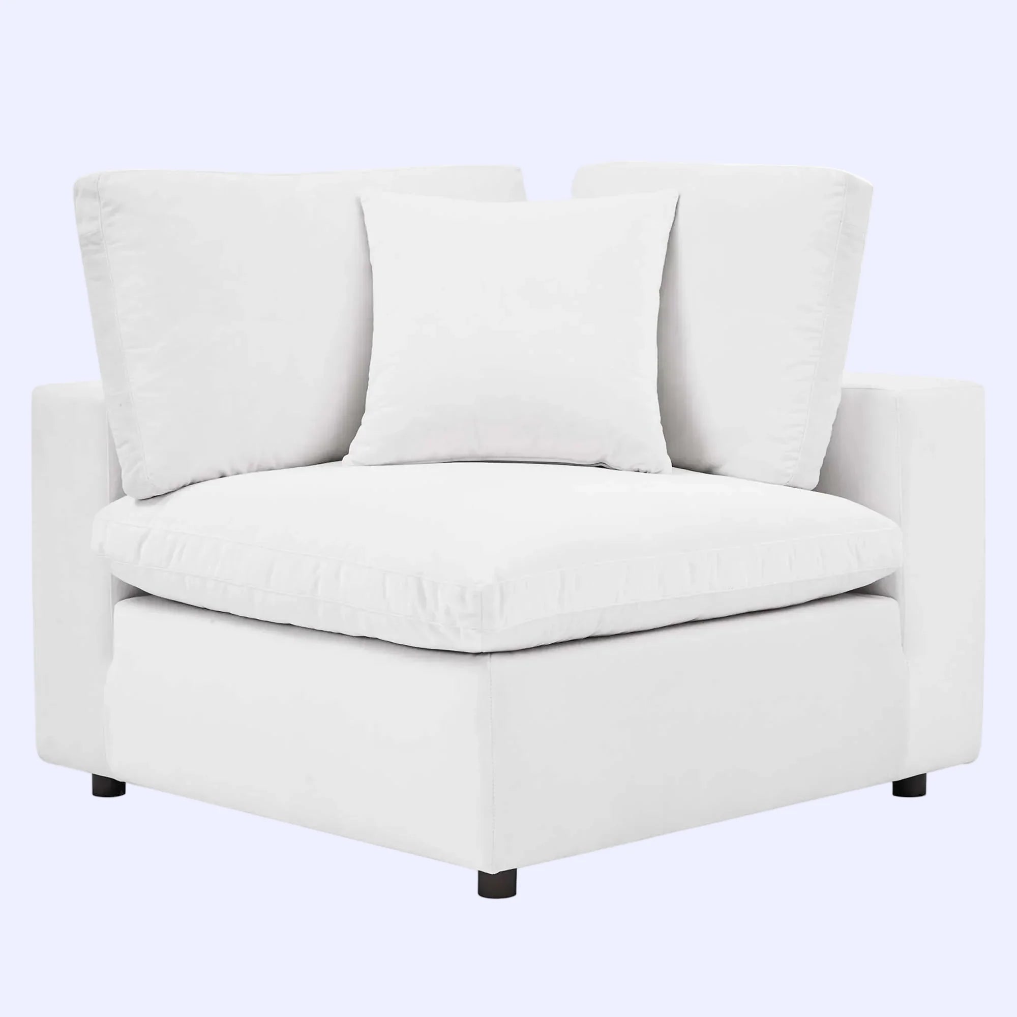 Commix Down Filled Overstuffed Performance Velvet Corner Chair