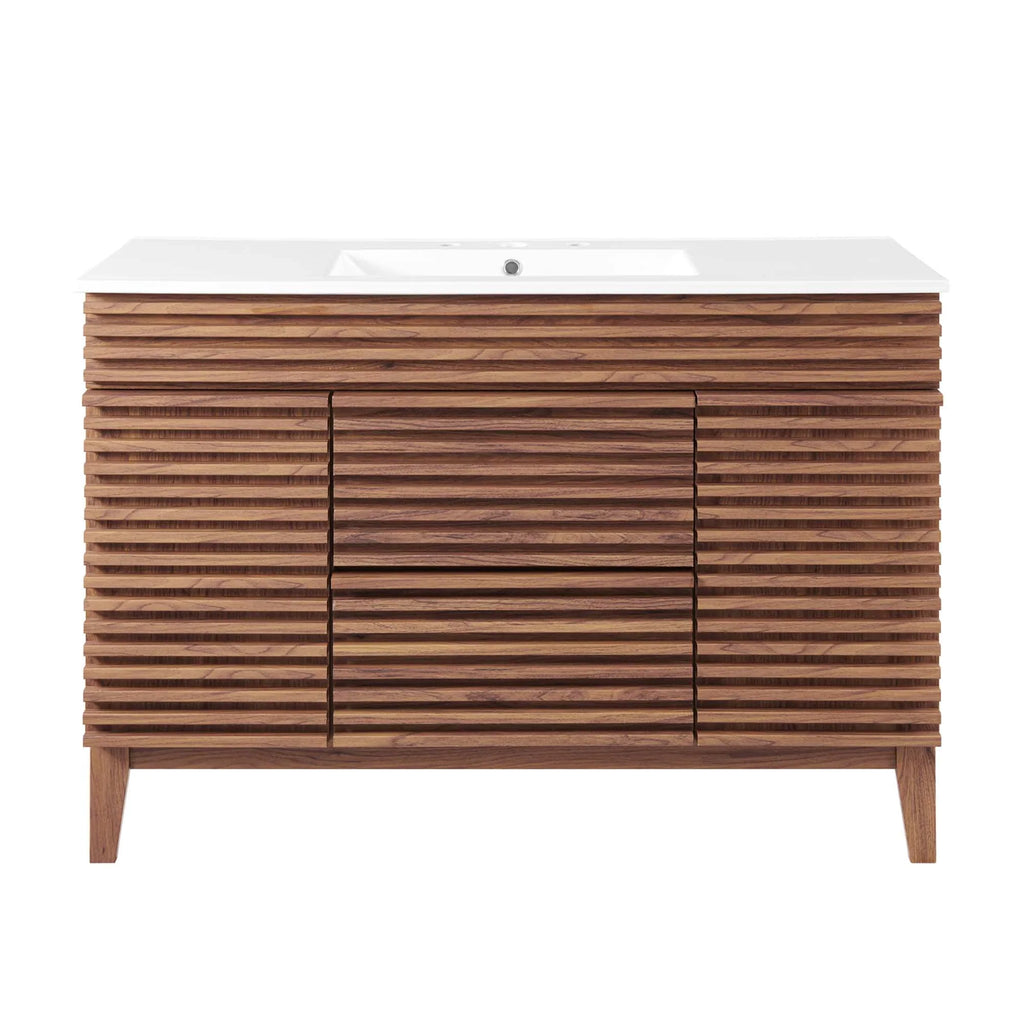 Render Bathroom Vanity with White Basin Included