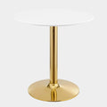 Verne 28" Dining Table in Gold White