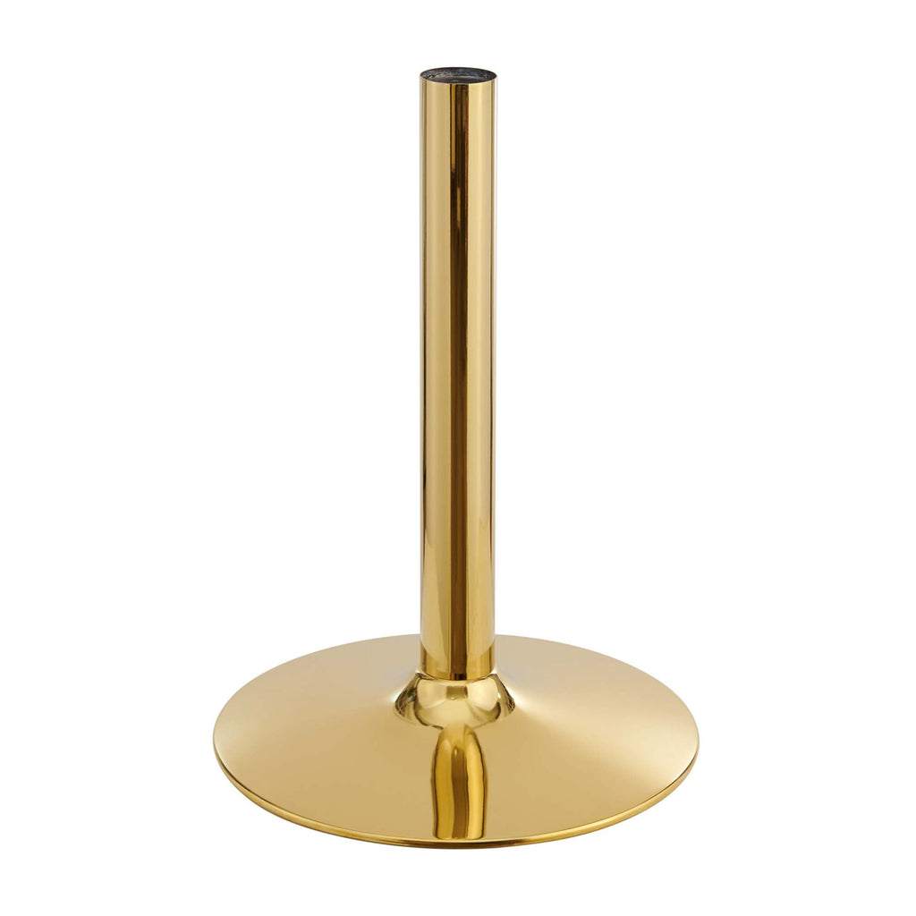 Verne 28" Artificial Marble Dining Table in Gold White