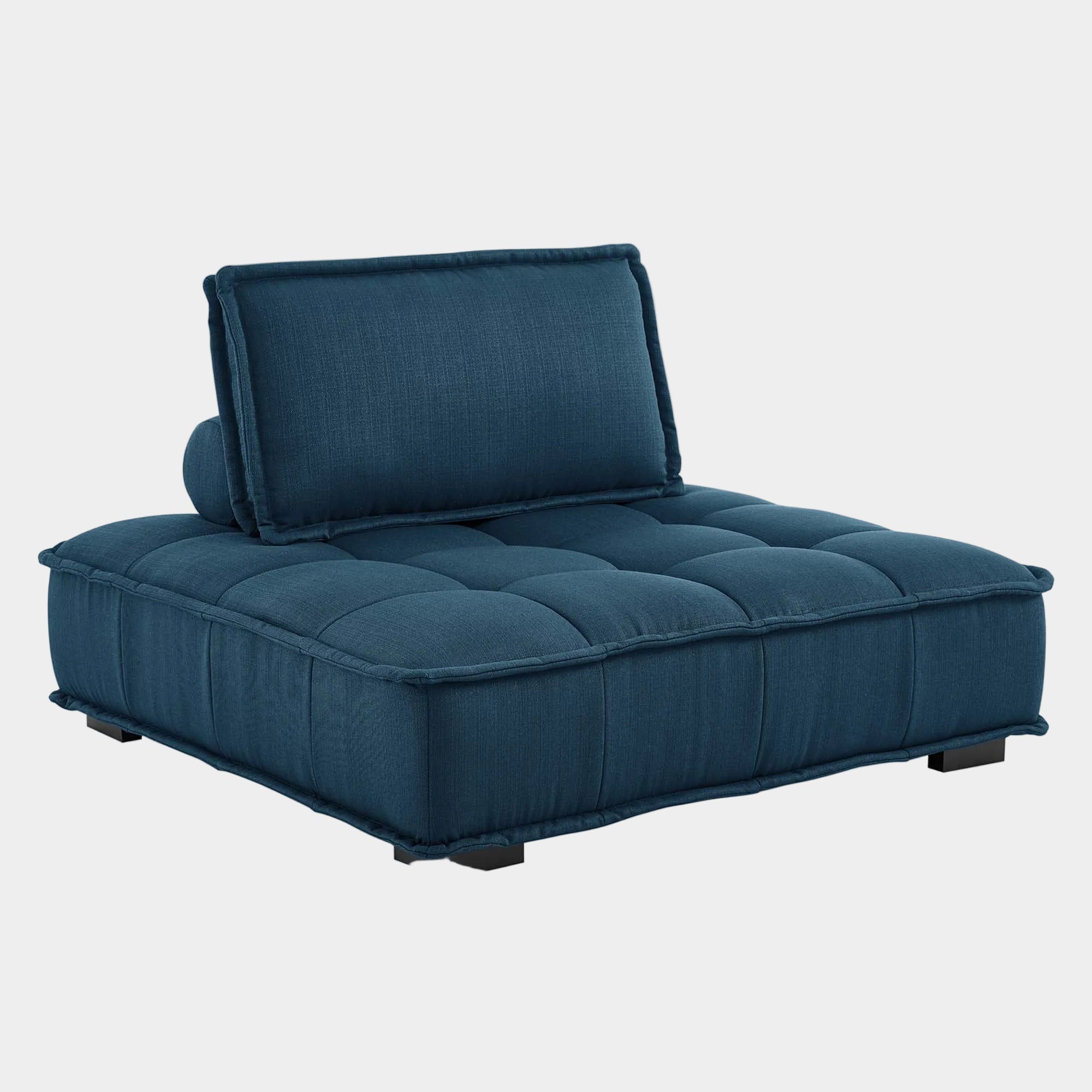 Saunter Tufted Fabric Armless Chair