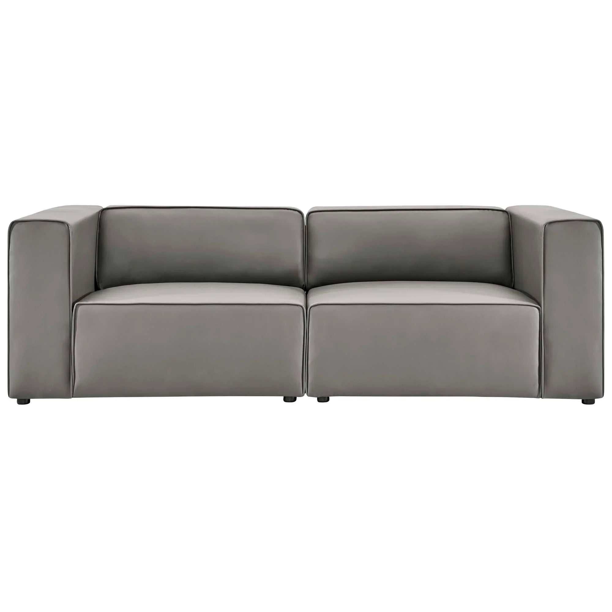 Mingle Vegan Leather 2-Piece Sectional Sofa Loveseat