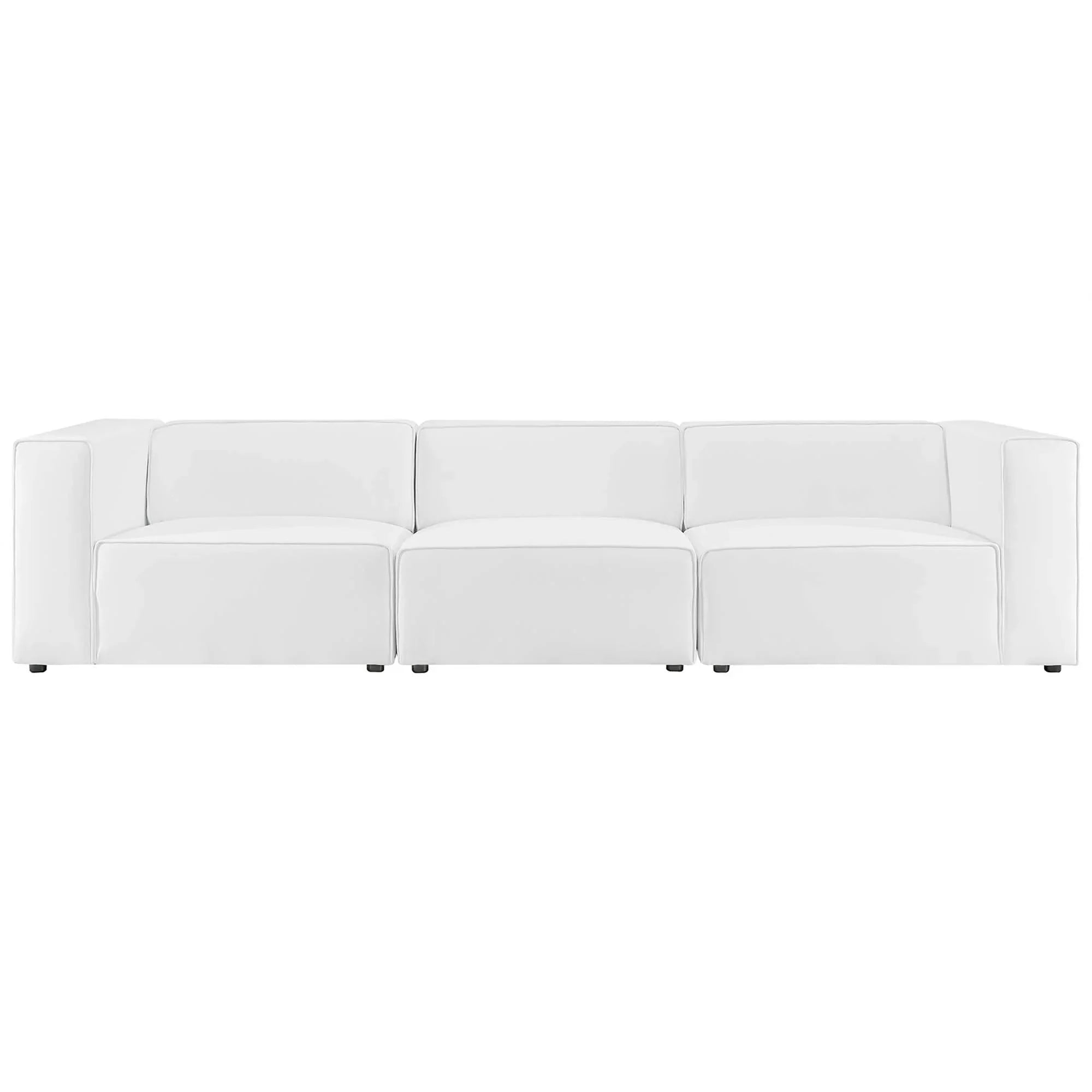 Mingle Vegan Leather 3-Piece Sectional Sofa