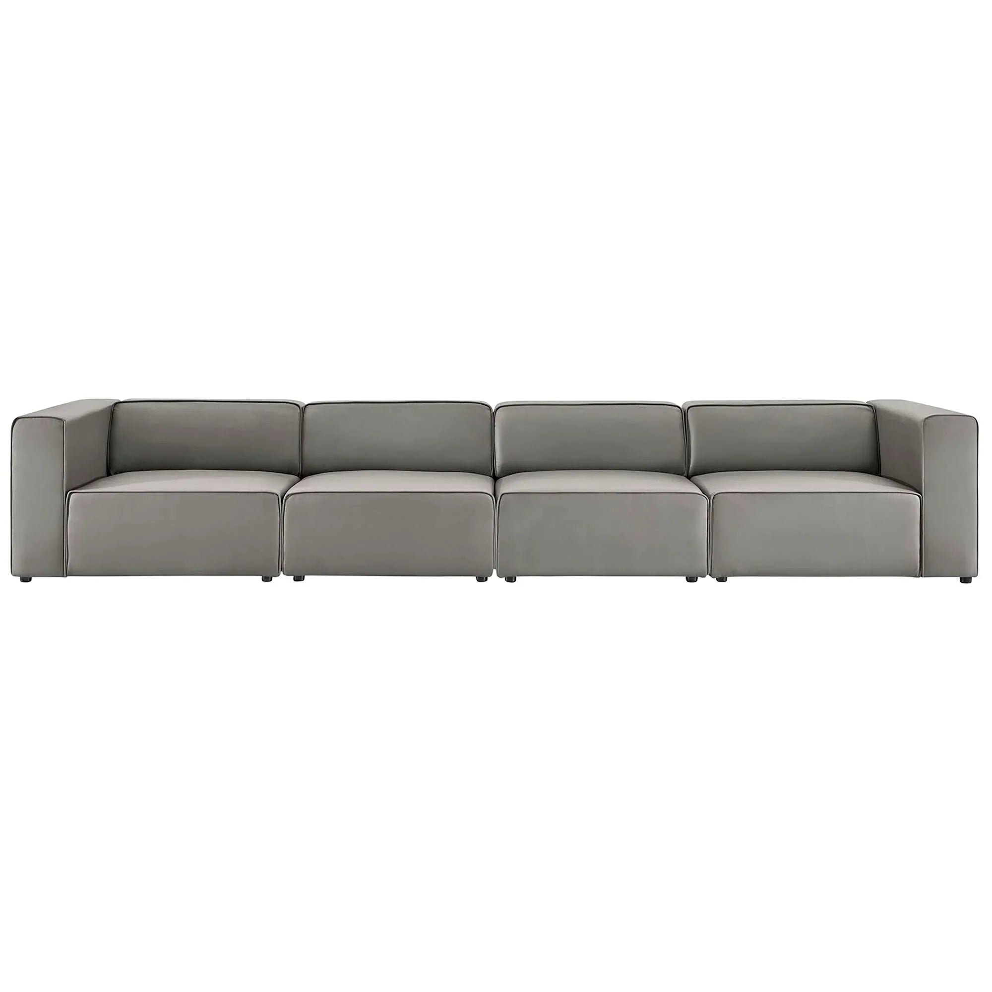 Mingle Vegan Leather 4-Piece Sectional Sofa