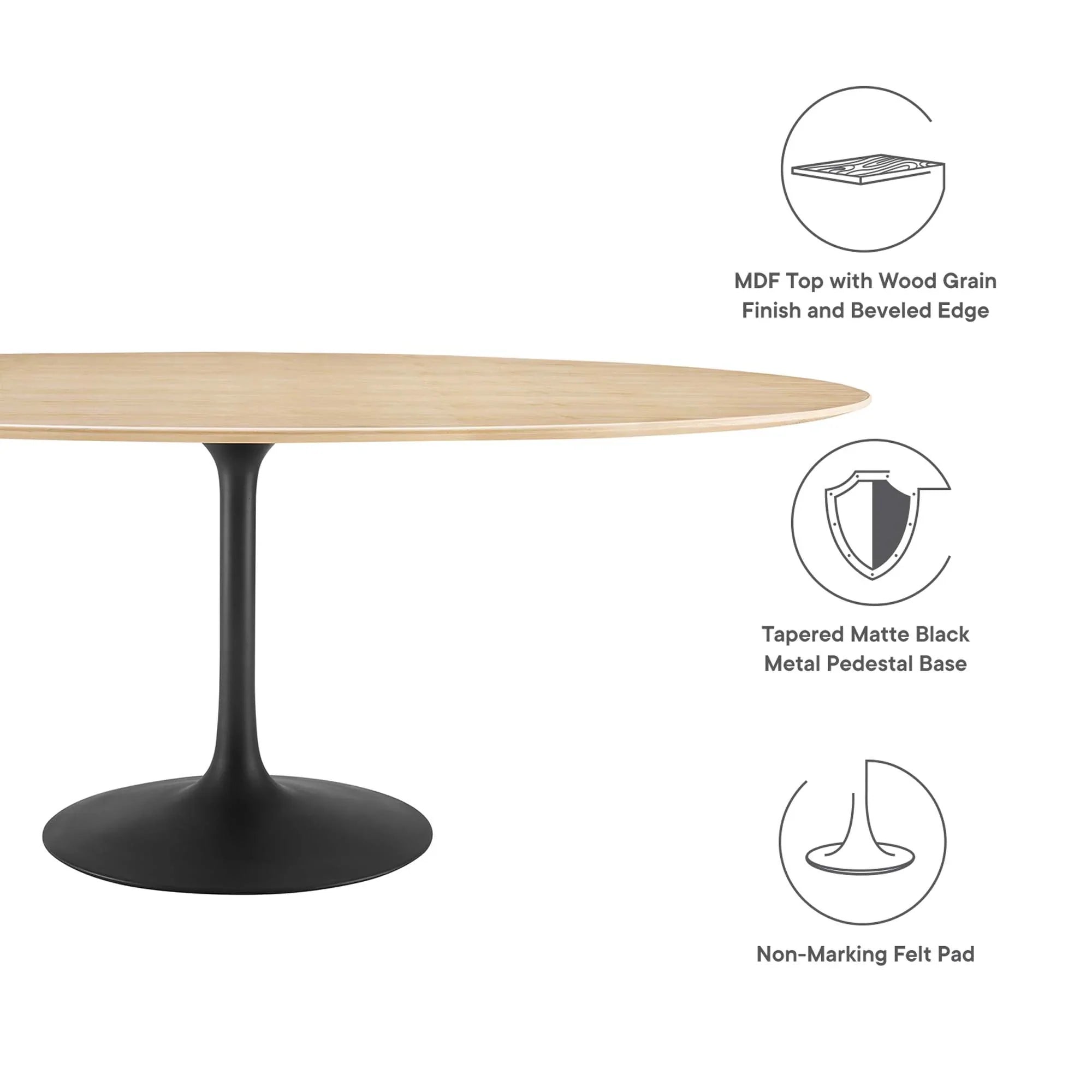 Lippa Oval Wood Dining Table
