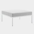 Harmony Sunbrella® Outdoor Patio Aluminum Ottoman in Gray