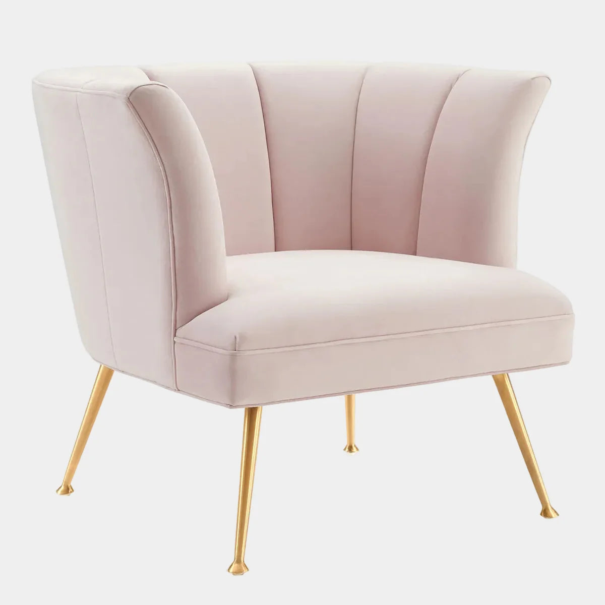 Veronica Channel Tufted Performance Velvet Armchair