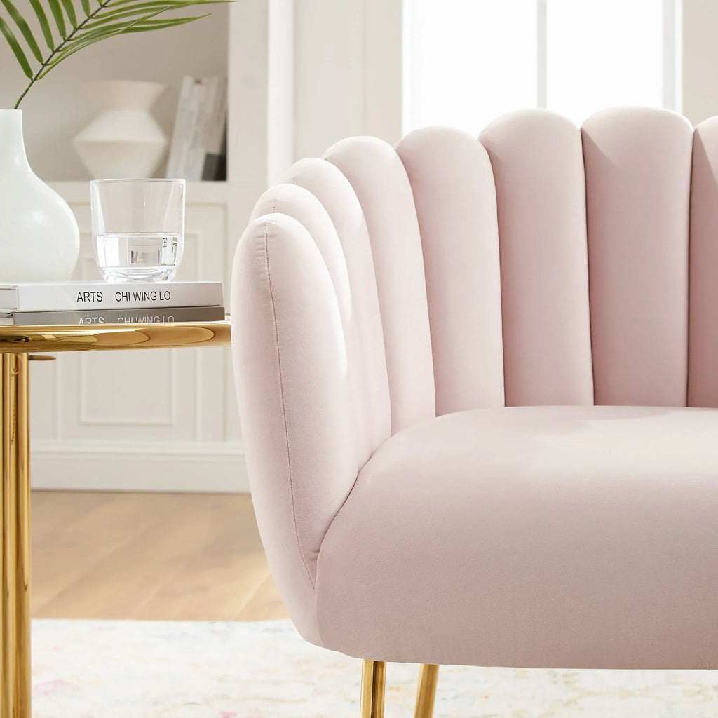 Sanna Channel Tufted Performance Velvet Armchair