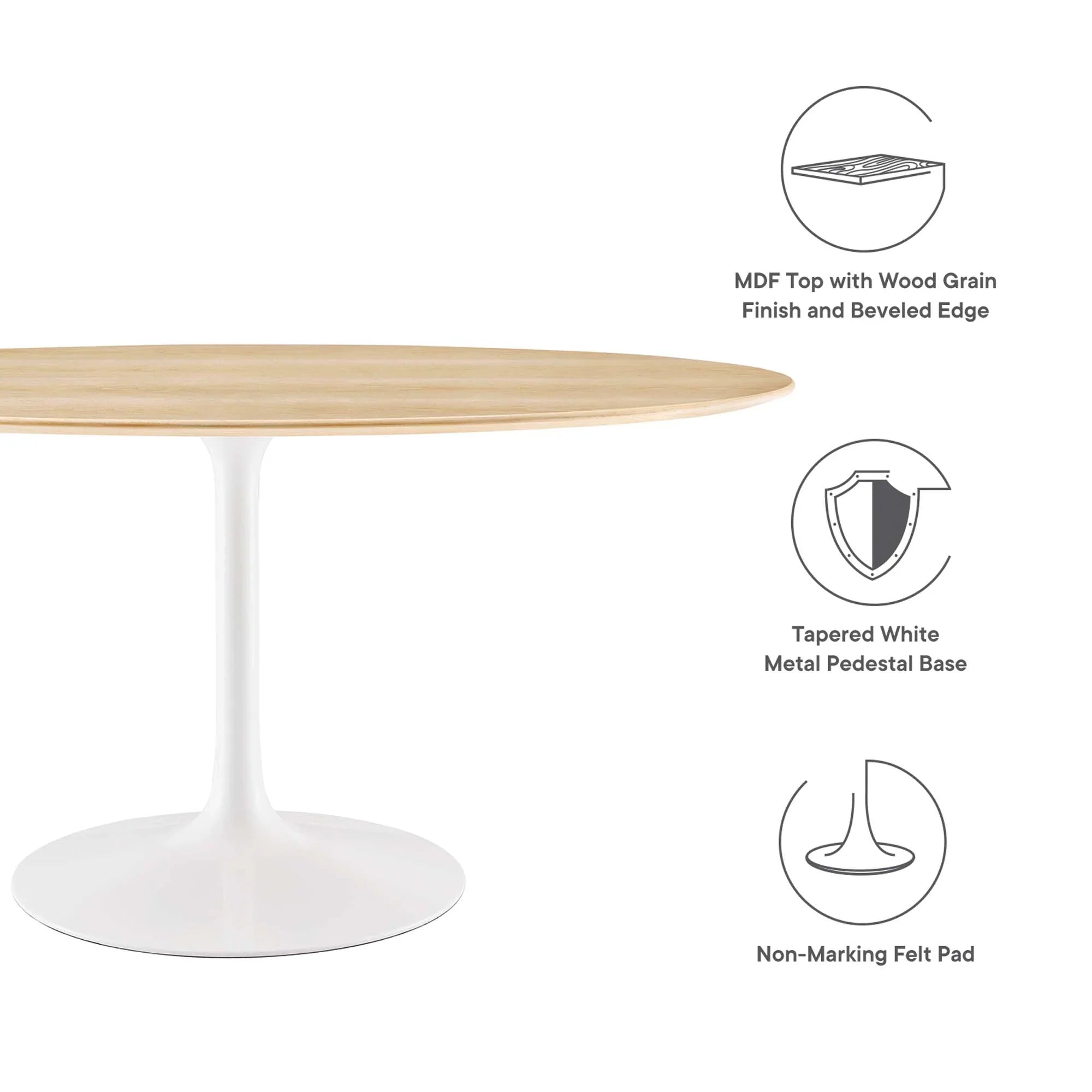 Lippa Oval Wood Dining Table