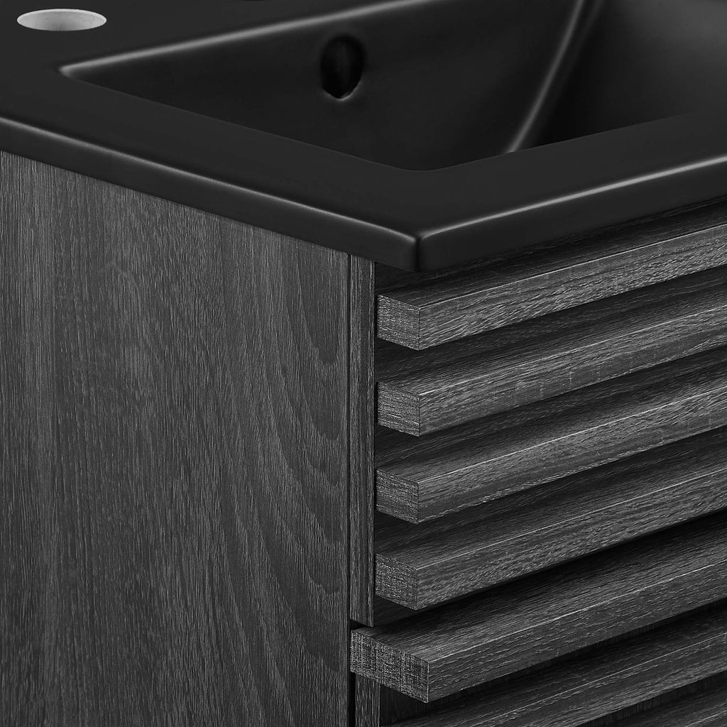 Render Bathroom Vanity with Black Basin Included