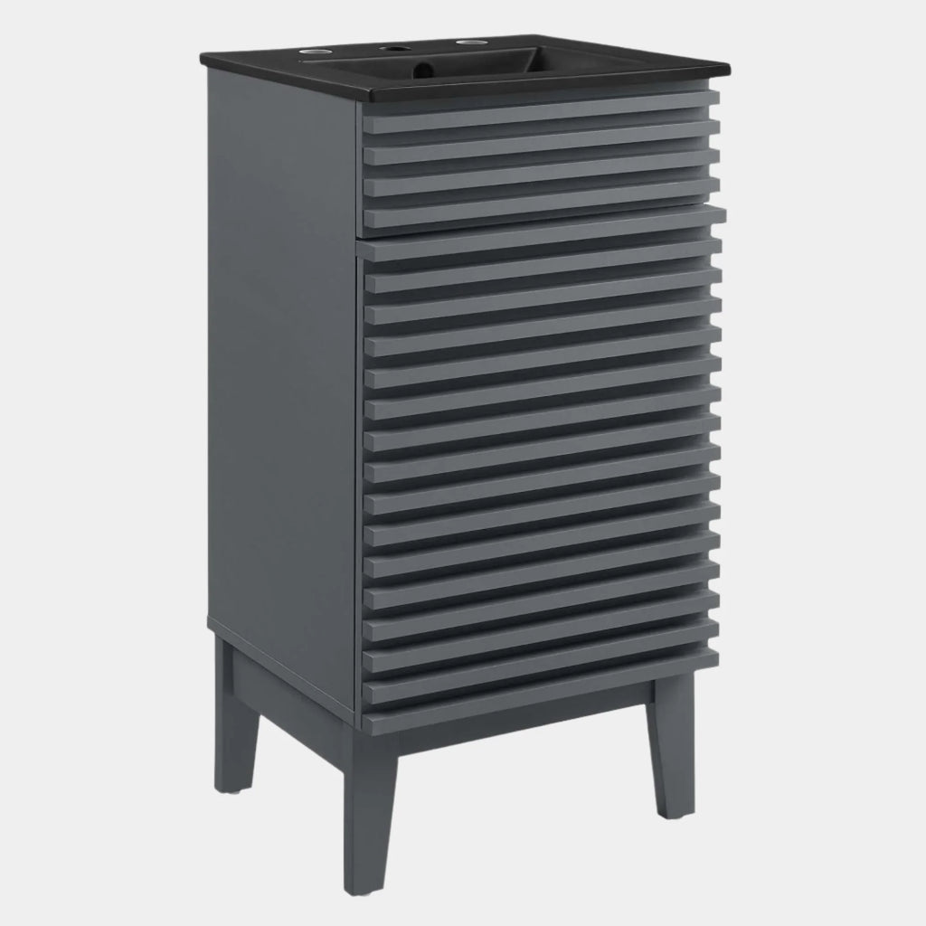 Render Bathroom Vanity with Black Basin Included