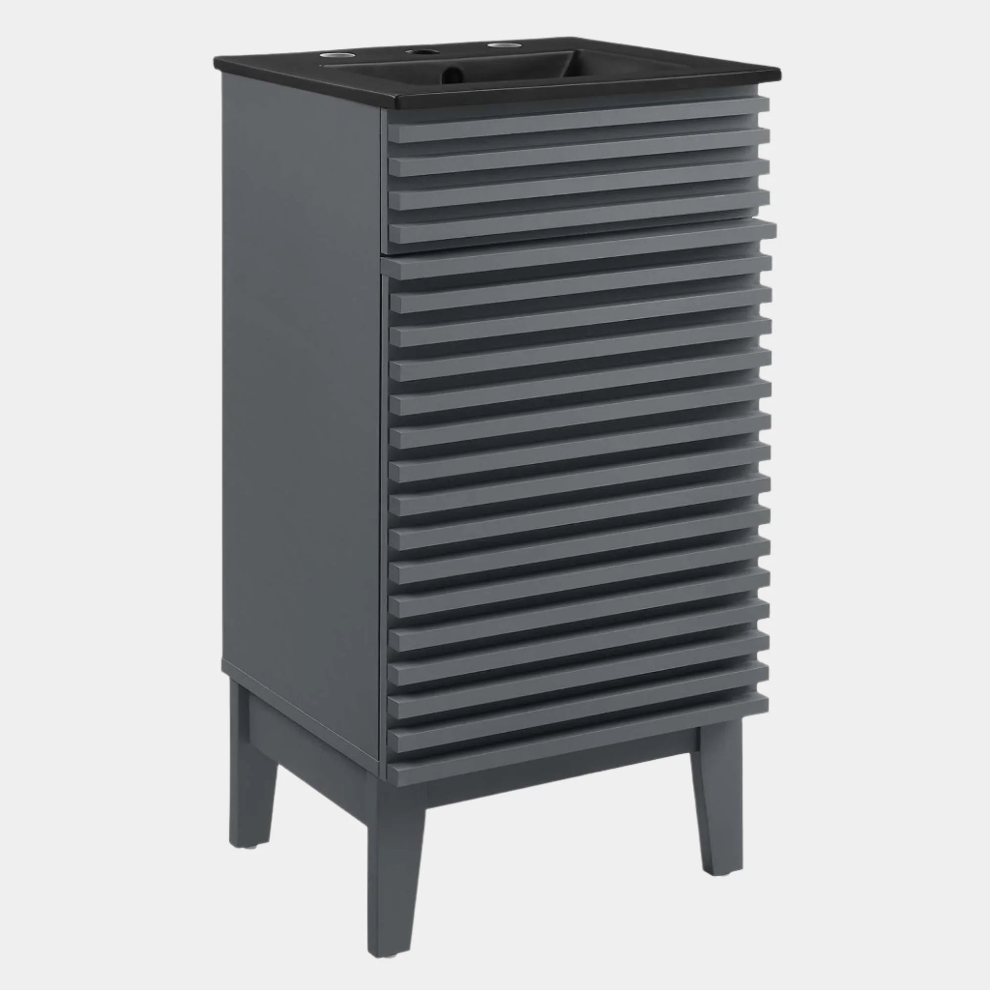 Render Bathroom Vanity with Black Basin Included