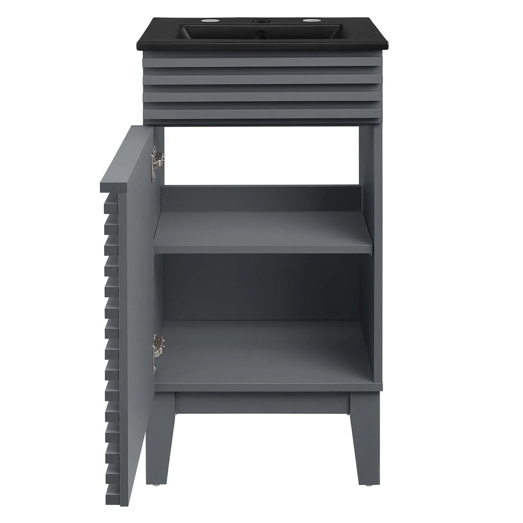 Render Bathroom Vanity with Black Basin Included