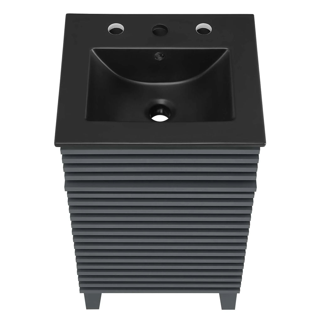 Render Bathroom Vanity with Black Basin Included