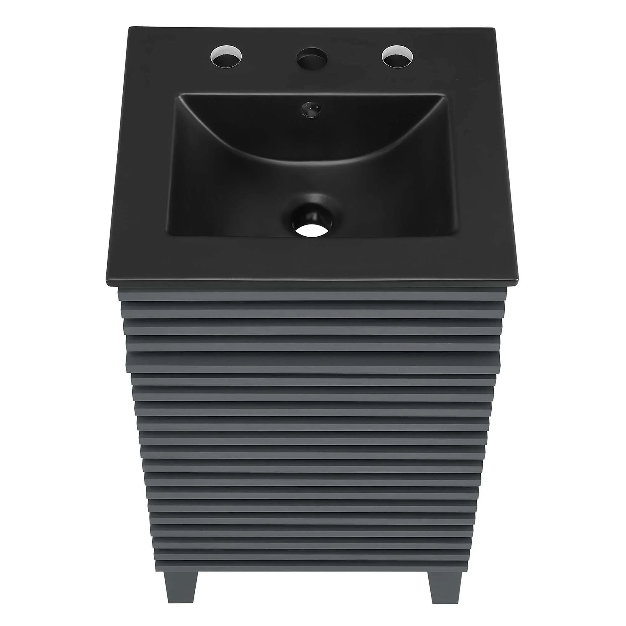 Render Bathroom Vanity with Black Basin Included