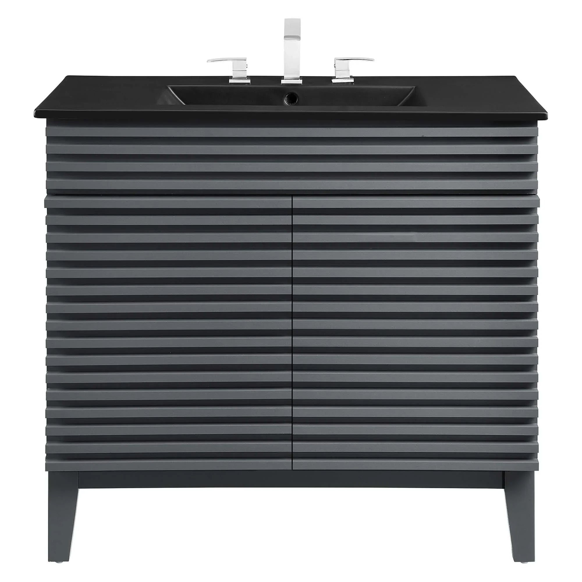 Render Bathroom Vanity with Black Basin Included