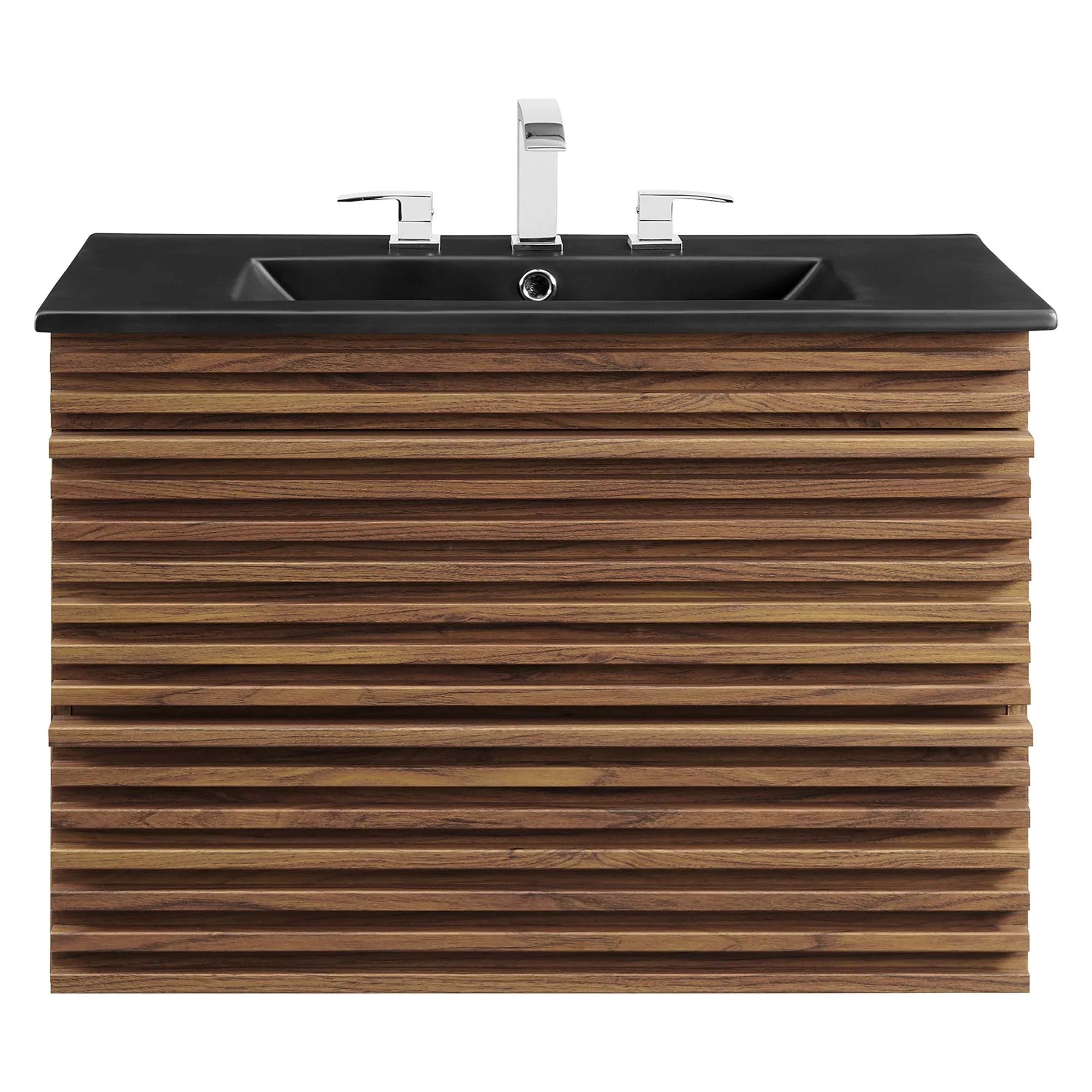 Render Wall-Mount Bathroom Vanity with Black Basin Included