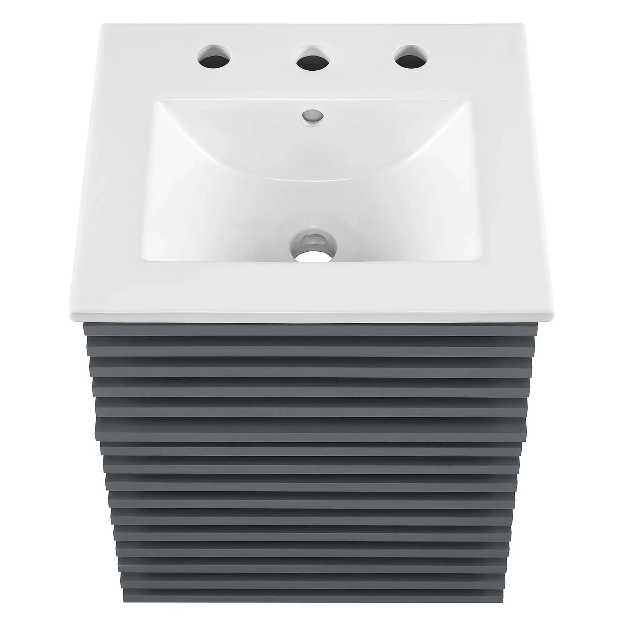 Render Wall-Mount Bathroom Vanity with White Basin Included