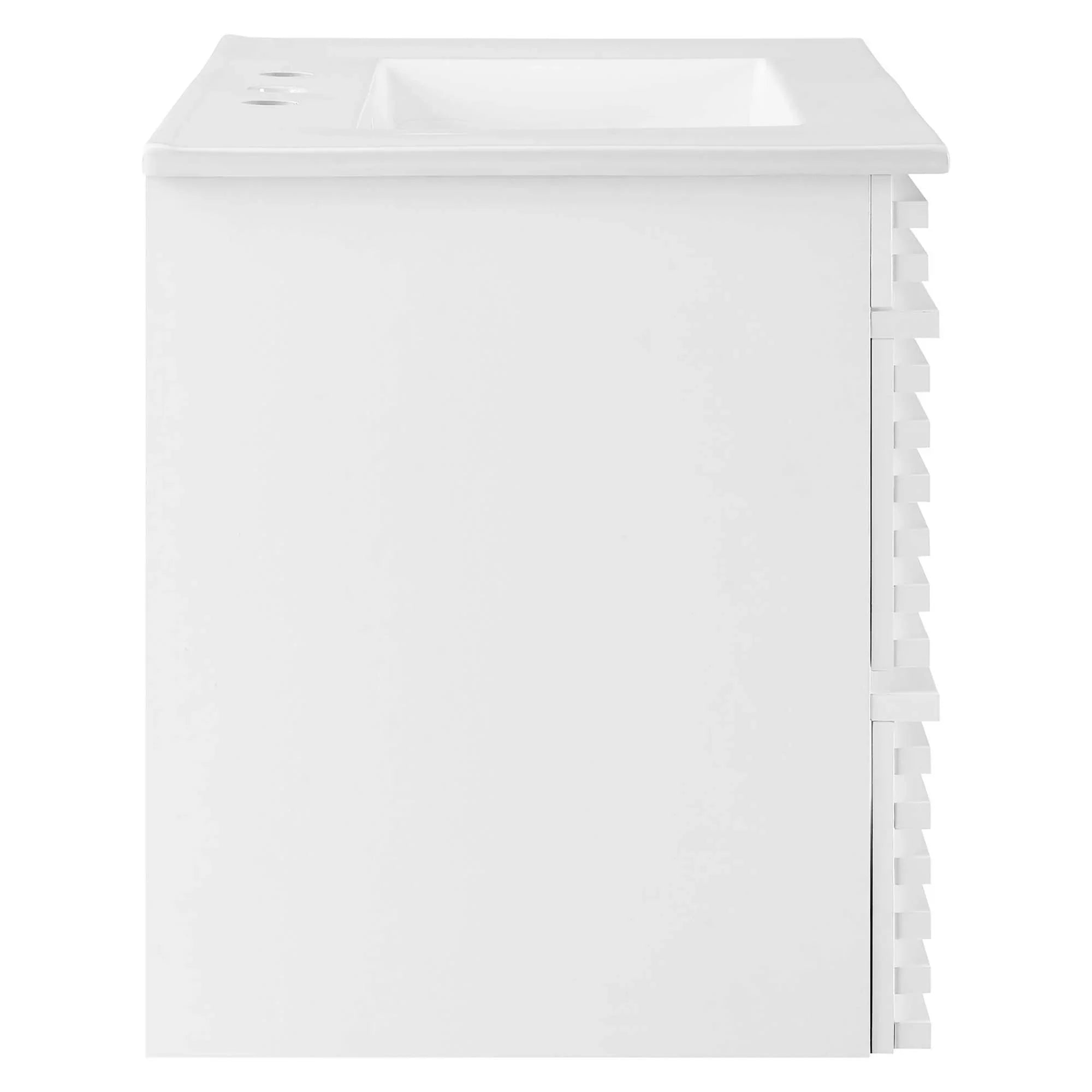 Render Wall-Mount Bathroom Vanity with White Basin Included