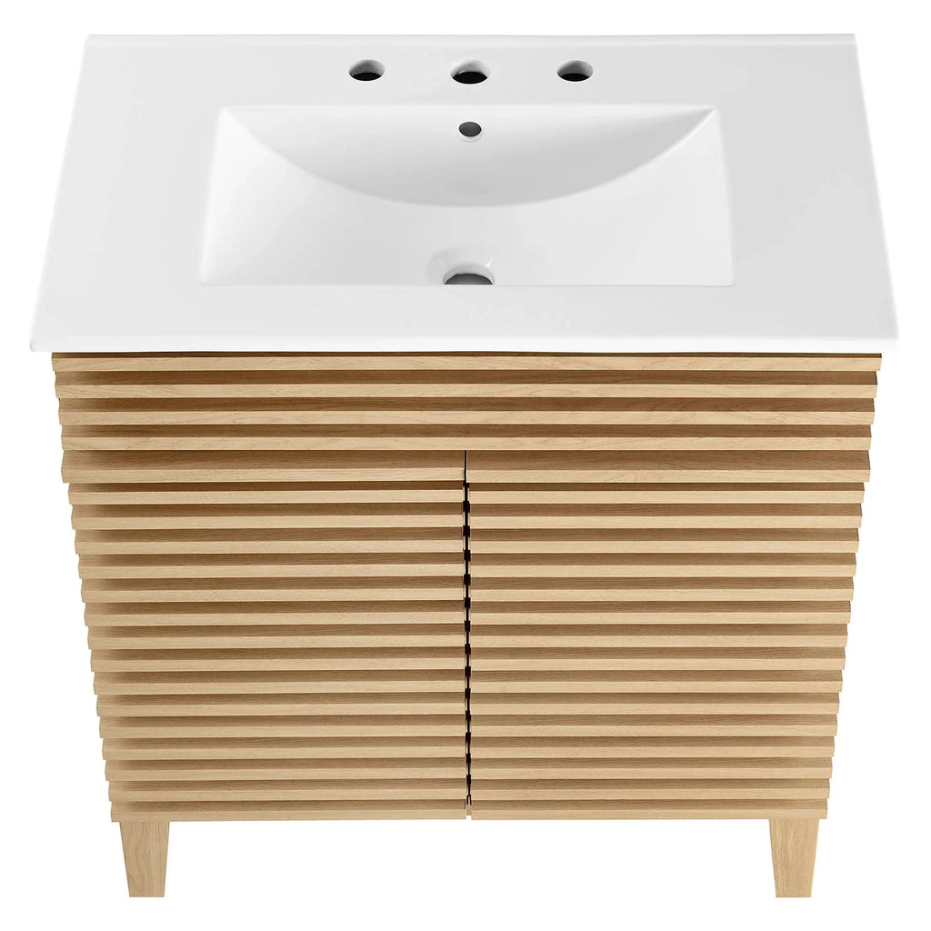 Render Bathroom Vanities with White Basin Included
